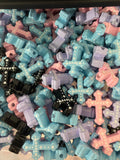 25mm Colored Love Cross Beads (10 Pcs)