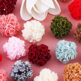 20mm Soft Fuzzy Roses Beads