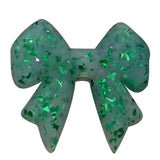 Glitter Bow Silicone Focal
