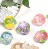 16mm Sakura Flower Handpainted Beads Mix-L4