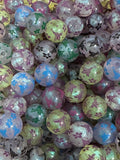 16mm Glow Hummingbird Print Beads Mix-F1