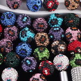 18mm Rhinestone Print Beads (5pcs)-U11