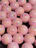 16mm UV Covered Beads Powder Pink