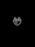 28mm  Alloy Rhinestone Heart Beads