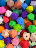 14mm Silicone Hexagon Bead Mix-J11