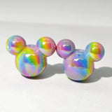 29mm Rainbow Mouse Head Beads