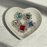 16mm Diamond Star Metal Rhinestone Beads