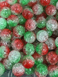 16mm Christmas Bicolor Cracked Beads-H23