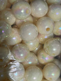 16mm UV Covered Beads Buttermilk Cream