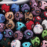 18mm Rhinestone Print Beads (5pcs)-U11