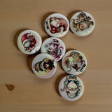 23mm Christmas Gnome Round Flat Beads