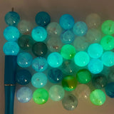 16mm Glitter Luminous Beads Mix