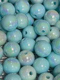 16mm UV Covered Beads Blue Cotton Candy