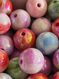 16 mm Marbled AB Covered Beads Mix-A7