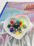 8mm Double Layered Hexagon Beads Mix