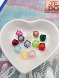 8mm Double Layered Hexagon Beads Mix