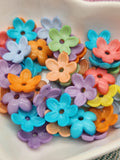 Mixed Resin Flower Bead Caps Spacer  100 pc