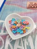 Mixed Resin Flower Bead Caps Spacer  100 pc