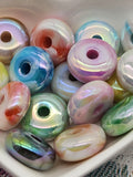14mm Abacus Marble Beads Mix