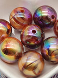 20mm Golden Swirl Beads