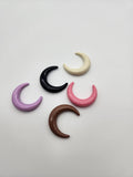 Crescent Moon Solid Color Beads