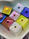 16 mm UV Cube Solid Beads Mix 20pc