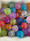 14mm Rainbow Frosted Beads Mix