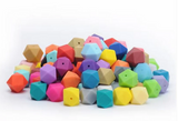 14mm Silicone Hexagon Bead Mix-J11