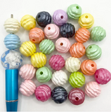 16mm Honeycomb Swirl Beads Mix-B21