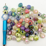 13mm Colorful Paw Print Beads Mix