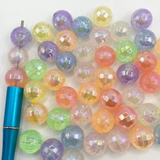 16mm Translucent Glitter Disco Beads Mix