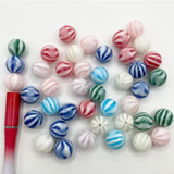 16mm Peppermint Swirl Glitter Beads Mix