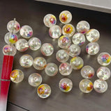 16mm Clear Sunflower Printed Acrylic Beads-G9